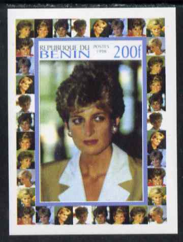 Benin 1998 Princess Diana Memoriam #3 - 200f individual imperf deluxe sheet unmounted mint. Note this item is privately produced and is offered purely on its thematic appeal