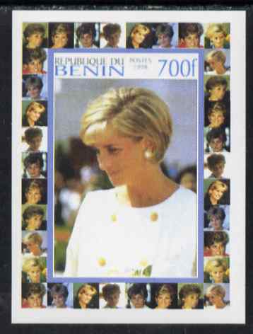 Benin 1998 Princess Diana Memoriam #9 - 700f individual imperf deluxe sheet unmounted mint. Note this item is privately produced and is offered purely on its thematic appeal