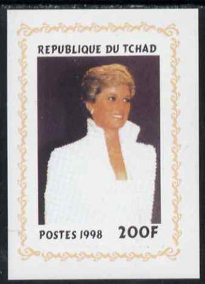 Chad 1998 Princess Diana Memoriam #1 - 200f individual imperf deluxe sheet unmounted mint. Note this item is privately produced and is offered purely on its thematic appeal. .