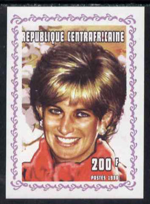 Central African Republic 1998 Princess Diana Memoriam #3 individual imperf deluxe sheet unmounted mint. Note this item is privately produced and is offered purely on its thematic appeal