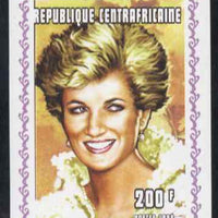 Central African Republic 1998 Princess Diana Memoriam #4 individual imperf deluxe sheet unmounted mint. Note this item is privately produced and is offered purely on its thematic appeal