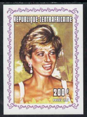 Central African Republic 1998 Princess Diana Memoriam #6 individual imperf deluxe sheet unmounted mint. Note this item is privately produced and is offered purely on its thematic appeal
