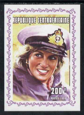 Central African Republic 1998 Princess Diana Memoriam #7 individual imperf deluxe sheet unmounted mint. Note this item is privately produced and is offered purely on its thematic appeal