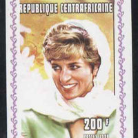 Central African Republic 1998 Princess Diana Memoriam #8 individual imperf deluxe sheet unmounted mint. Note this item is privately produced and is offered purely on its thematic appeal