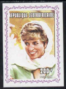 Central African Republic 1998 Princess Diana Memoriam #8 individual imperf deluxe sheet unmounted mint. Note this item is privately produced and is offered purely on its thematic appeal