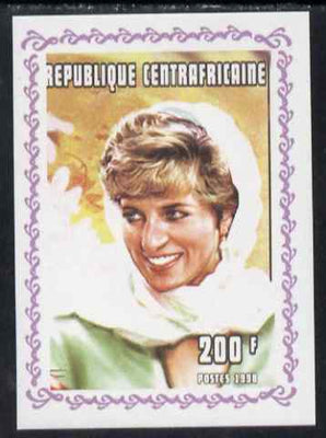 Central African Republic 1998 Princess Diana Memoriam #8 individual imperf deluxe sheet unmounted mint. Note this item is privately produced and is offered purely on its thematic appeal