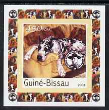 Guinea - Bissau 2003 Dogs #4 individual imperf deluxe sheet featuring Baden Powell, unmounted mint. Note this item is privately produced and is offered purely on its thematic appeal