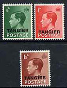 Morocco Agencies - Tangier 1936 KE8 overprinted set of 3 unmounted mint SG 241-3