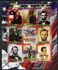 Rwanda 2009 200th Birth Anniversary of Abraham Lincoln perf sheetlet containing 9 values fine cto used