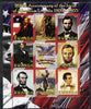 Rwanda 2009 200th Birth Anniversary of Abraham Lincoln perf sheetlet containing 9 values unmounted mint