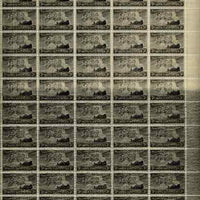 United States 1948 Fifth Death Anniversary of Four Chaplains complete folded sheet of 50 with a superb overall wash of grey, unmounted mint as SG 953