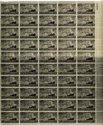 United States 1948 Fifth Death Anniversary of Four Chaplains complete folded sheet of 50 with a superb overall wash of grey, unmounted mint as SG 953