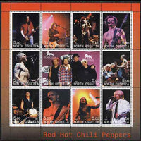 North Ossetia Republic 2001 Red Hot Chili Peppers perf sheetlet containing complete set of 12 values unmounted mint