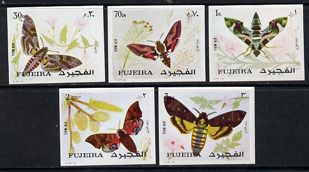 Fujeira 1972 Butterflies imperf set of 5 unmounted mint, Mi 1326-30B*