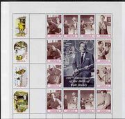 Angola 2001 Birth Centenary of Walt Disney perf sheetlet containing 12 values, se-tenant with Pooh Bear sheetlet of 4 values from uncut proof sheet, scarce thus