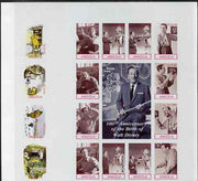 Angola 2001 Birth Centenary of Walt Disney imperf sheetlet containing 12 values, se-tenant with Pooh Bear sheetlet of 4 values from uncut proof sheet, scarce thus