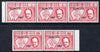 Calf of Man 1967 Europa 1967 overprinted on Churchill perf 14.5 set of 5 in red (as Rosen CA90-94) unmounted mint