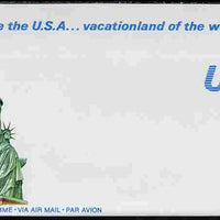 Aerogramme - United States 1981 Vacationland of the World 30c air-letter sheet (Statue of Liberty in green) folded along fold lines otherwise unused and fine