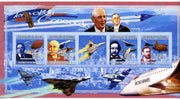 Guinea - Conakry 2009 First Flight of Concorde perf sheetlet containing 4 values plus label unmounted mint