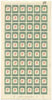 Seychelles 1951 Postage Due 3c scarlet & green wmk Script CA complete sheet of 60, creases in margin but unmounted mint, SG D2
