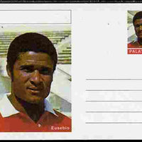 Palatine (Fantasy) Personalities - Eusebio (football) postal stationery card unused and fine