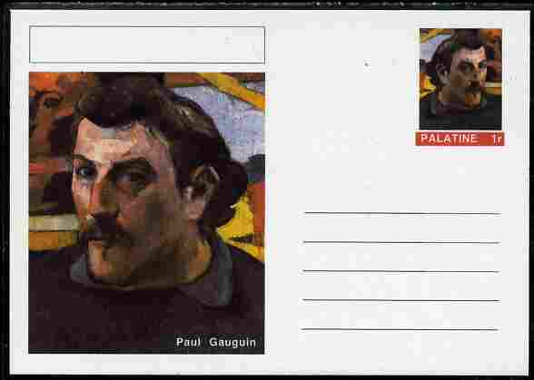 Palatine (Fantasy) Personalities - Paul Gauguin postal stationery card unused and fine