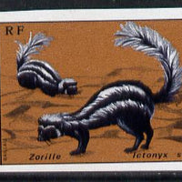 French Afars & Issas 1975 Wild Animals 70f (Zorilla) imperf from limited printing, as SG 643