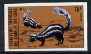 French Afars & Issas 1975 Wild Animals 70f (Zorilla) imperf from limited printing, as SG 643