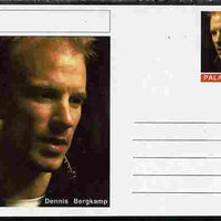 Palatine (Fantasy) Personalities - Dennis Bergkamp (football) postal stationery card unused and fine