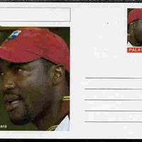 Palatine (Fantasy) Personalities - Brian Lara (cricket) postal stationery card unused and fine