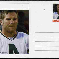 Palatine (Fantasy) Personalities - Brett Favre (American football) postal stationery card unused and fine