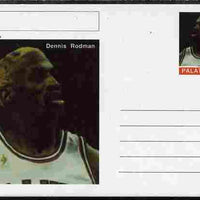 Palatine (Fantasy) Personalities - Dennis Rodman (basketball) postal stationery card unused and fine