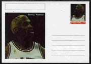 Palatine (Fantasy) Personalities - Dennis Rodman (basketball) postal stationery card unused and fine
