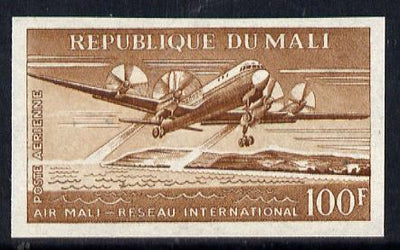 Mali 1963 Air 100f (Illyushin Il-18 Taking off) unmounted mint imperf colour trial proof (several different combinations available but price is for ONE) as SG 74