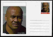 Palatine (Fantasy) Personalities - Jonah Lomu (rugby) postal stationery card unused and fine