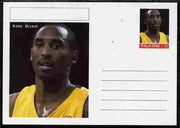 Palatine (Fantasy) Personalities - Kobe Bryant (basketball) postal stationery card unused and fine