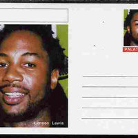 Palatine (Fantasy) Personalities - Lennox Lewis (boxing) postal stationery card unused and fine