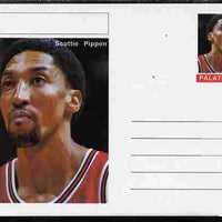 Palatine (Fantasy) Personalities - Scottie Pippen (basketball) postal stationery card unused and fine