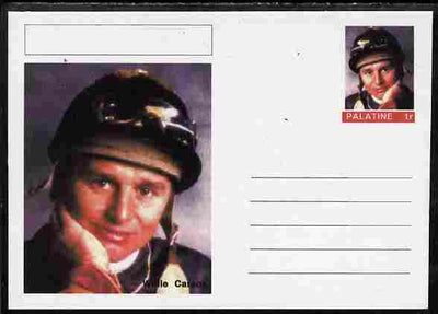 Palatine (Fantasy) Personalities - Willie Carson (horses) postal stationery card unused and fine