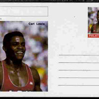 Palatine (Fantasy) Personalities - Carl Lewis (athletics) postal stationery card unused and fine