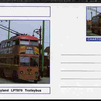 Chartonia (Fantasy) Buses & Trams - Leyland LPT870 Trolley Bus postal stationery card unused and fine