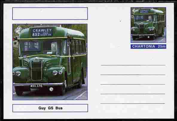 Chartonia (Fantasy) Buses & Trams - Guy GS Bus postal stationery card unused and fine