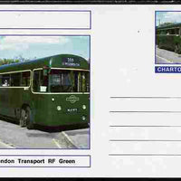 Chartonia (Fantasy) Buses & Trams - London Transport RF Bus (green) postal stationery card unused and fine