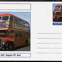 Chartonia (Fantasy) Buses & Trams - AEC Regent RT Bus postal stationery card unused and fine