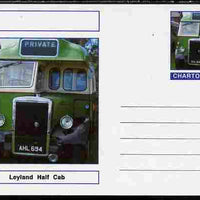 Chartonia (Fantasy) Buses & Trams - Leyland Half Cab Single Decker Bus postal stationery card unused and fine