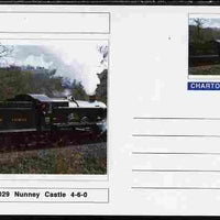 Chartonia (Fantasy) Railways - Castle Class 4-6-0 No 5029 Nunney Castle postal stationery card unused and fine