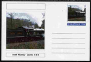 Chartonia (Fantasy) Railways - Castle Class 4-6-0 No 5029 Nunney Castle postal stationery card unused and fine