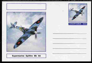 Chartonia (Fantasy) Aircraft - Supermarine Spitfire Mk IIA postal stationery card unused and fine