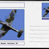 Chartonia (Fantasy) Aircraft - Hawker Hurricane XII postal stationery card unused and fine