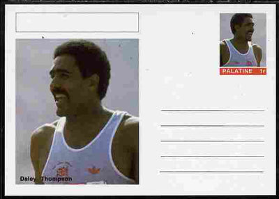 Palatine (Fantasy) Personalities - Daley Thompson (athletics) postal stationery card unused and fine